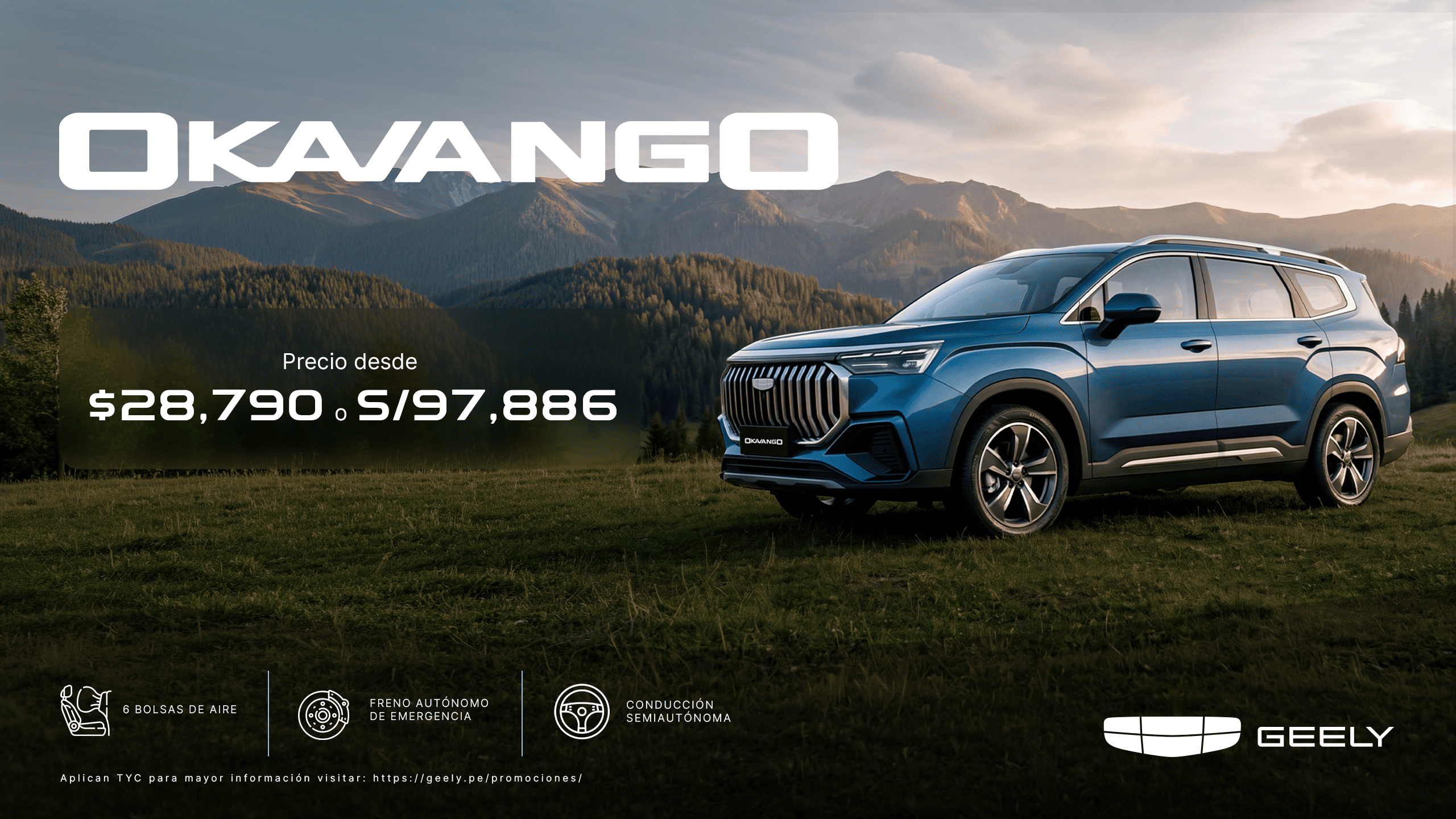 Promoción Geely New Okavango