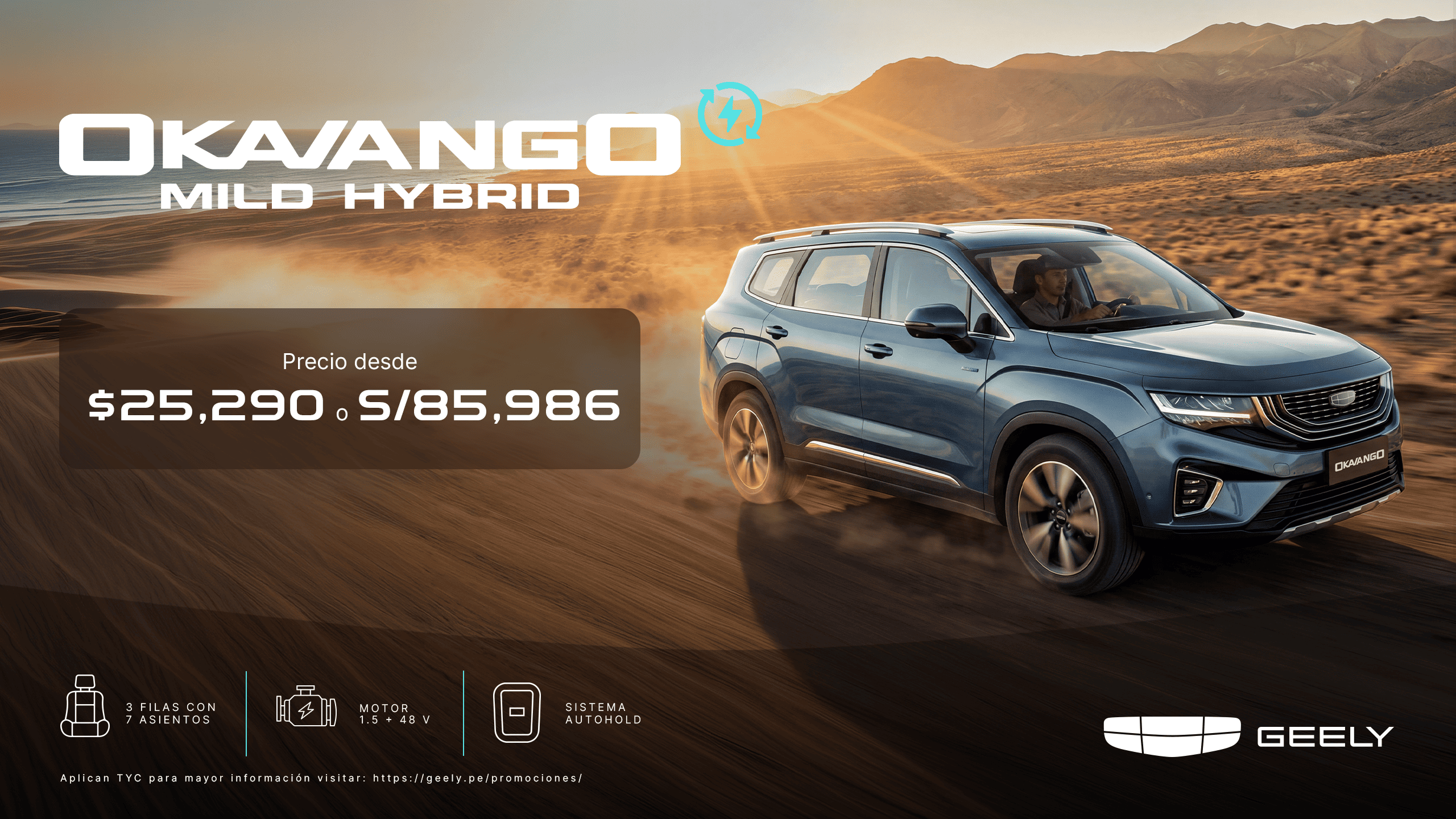 Promoción Geely Okavango Mild Hybrid